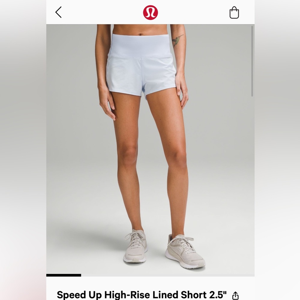 Lululemon speed up shorts size 8